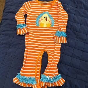 Girls boutique Thanksgiving romper
